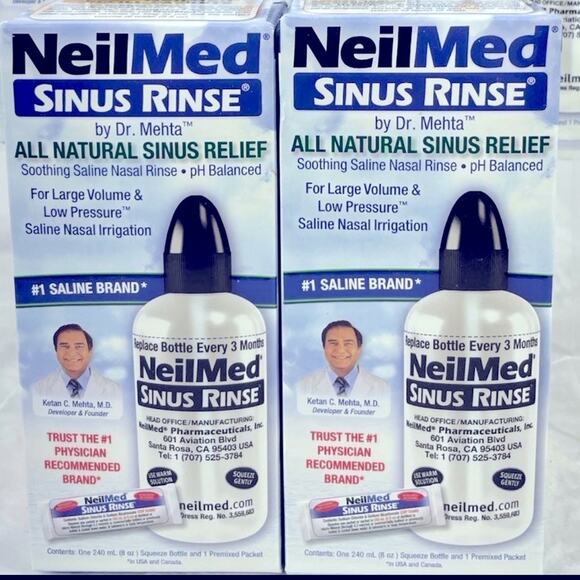 NeilMed All Natural Sinus Rinse Lot of 5 Exp 6/ 2027+ Great for Travel a… - Picture 2 of 7
